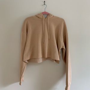 CROPPED NUDE HOODIE